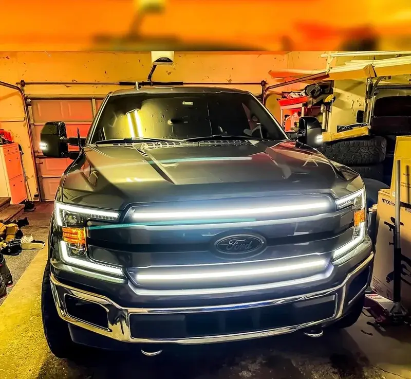 Thumbnail: 2018-2020 F150 XL, XLT, KR & LARIAT FULL LENGTH GRILLE LIGHT BARS