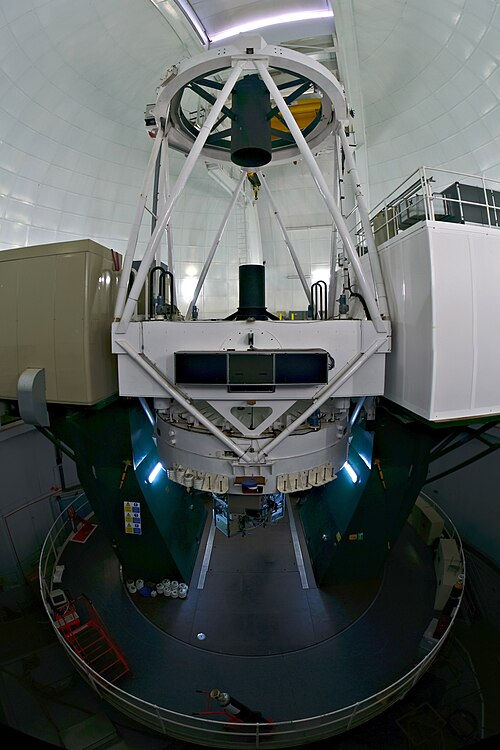 William Herschel Telescope located at the Roque de los Muchachos Observatory on the island of La Palma in the Canary Islands, Spain.