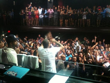 DJ Torio getting the crowd pumped at LAX Nightclub with Grammy Nominated Rapper Lloyd Banks in Las Vegas, NV