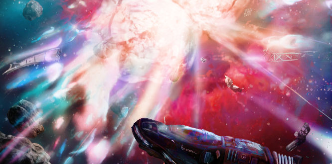 Background Cover Art Illustration of Sci Fi Explosion By Dayna