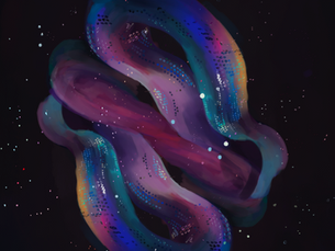 Illustrated book cover concept art for science-fiction debut STARS APART.