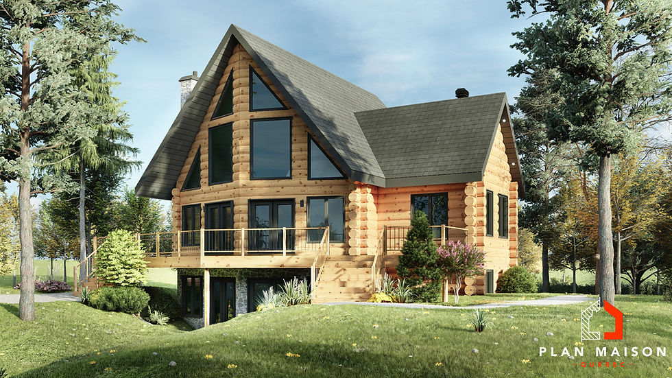 Plan de chalet bois rond | Plan Maison Québec
