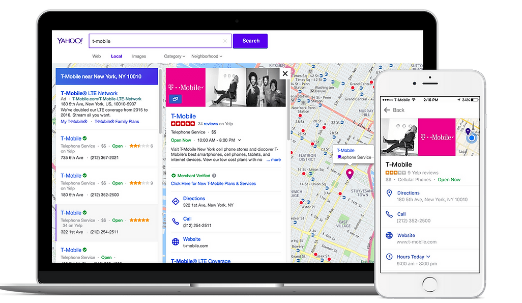 Exemple de référencement sur Yahoo