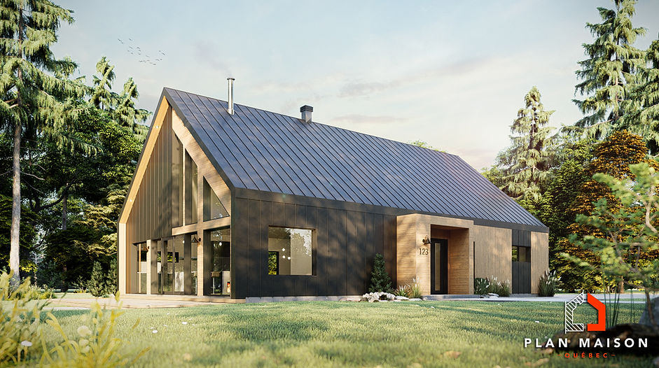 plan maison style chalet