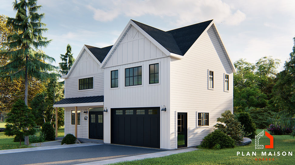 maison contemporaine garage double quebec