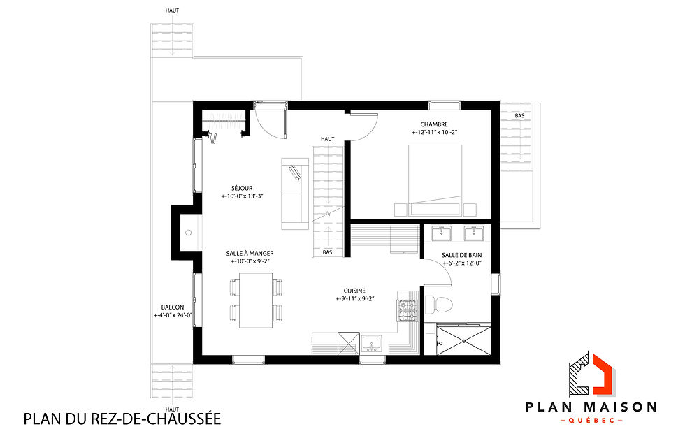 Thumbnail: Plan maison campagne - Plan du rez-de-chaussée