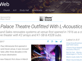 Saint Paul’s Palace Theatre Outfitted With L-Acoustics