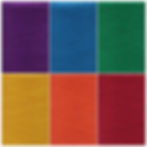 A rainbow colour chart from purple to red