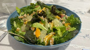 סלט ירוק עם בזיליקום והדרים