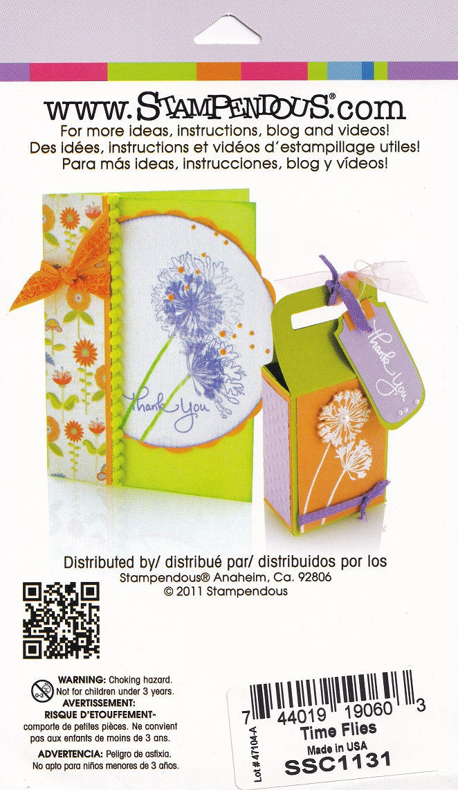 Thumbnail: Stampendous! - Time Flies Clear Stamps