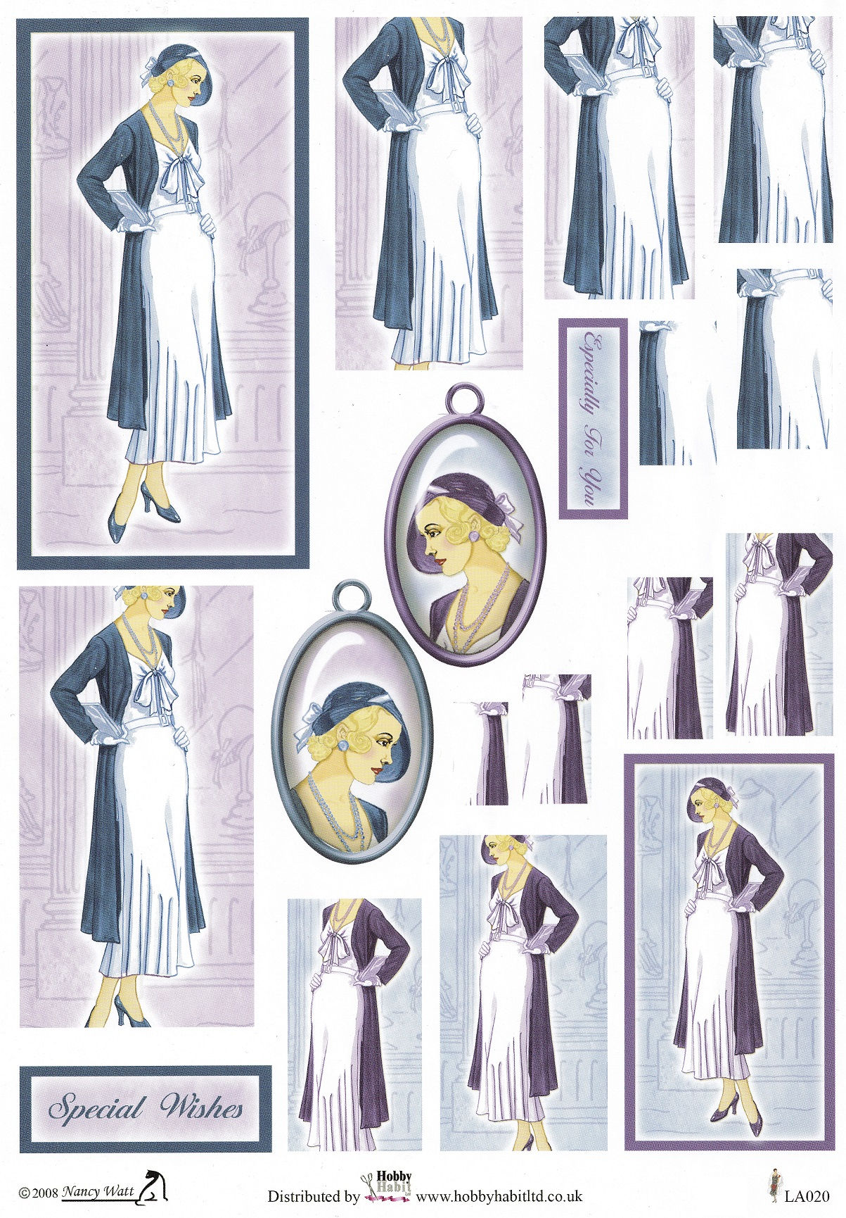 Hobby Habit Decoupage Sheet - Deco Lady