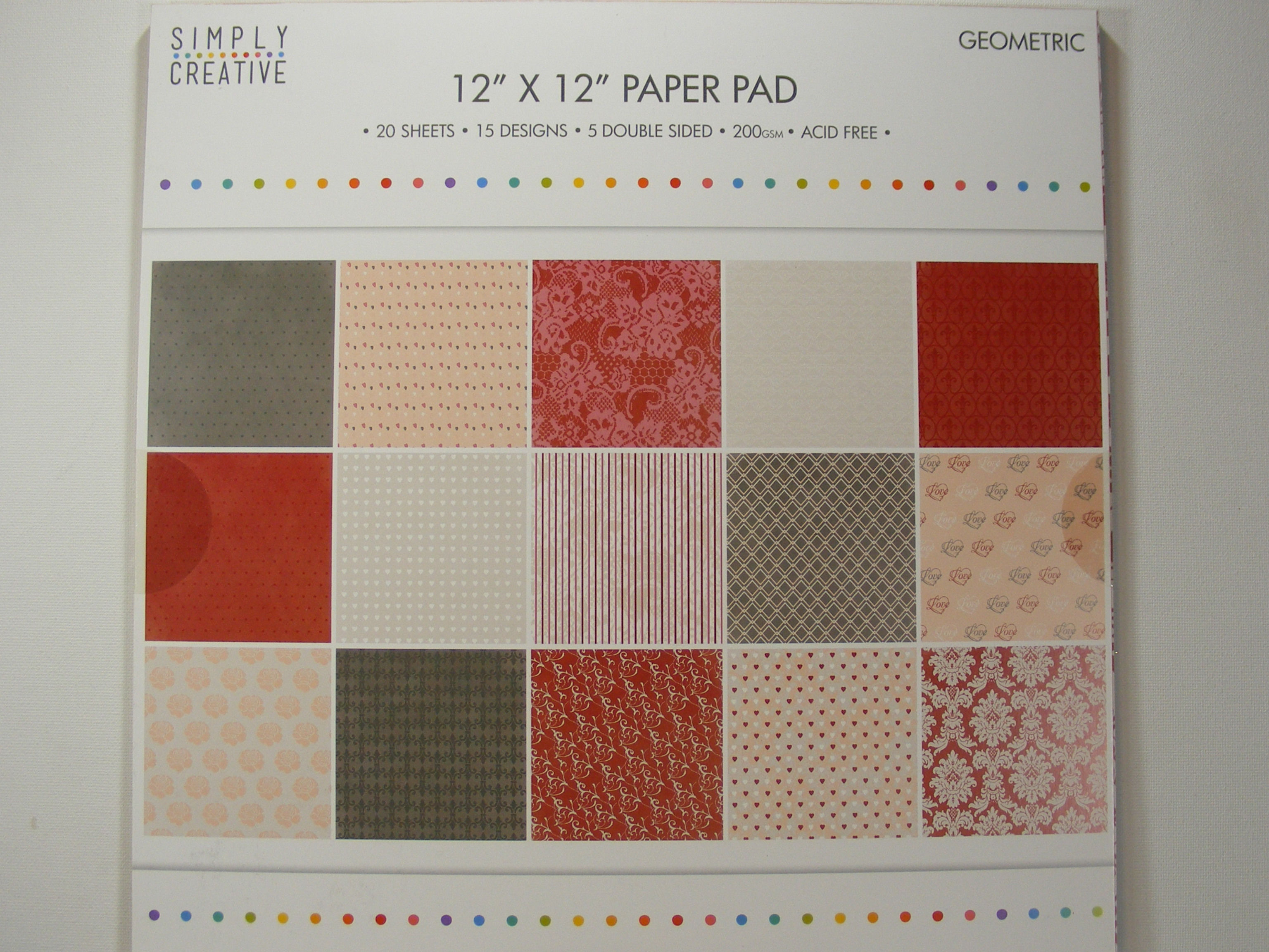 Simply Creative - Geometric 12" x 12" Paper Pad