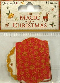 Dovecraft - The Magic Of Christmas Printed Tags.