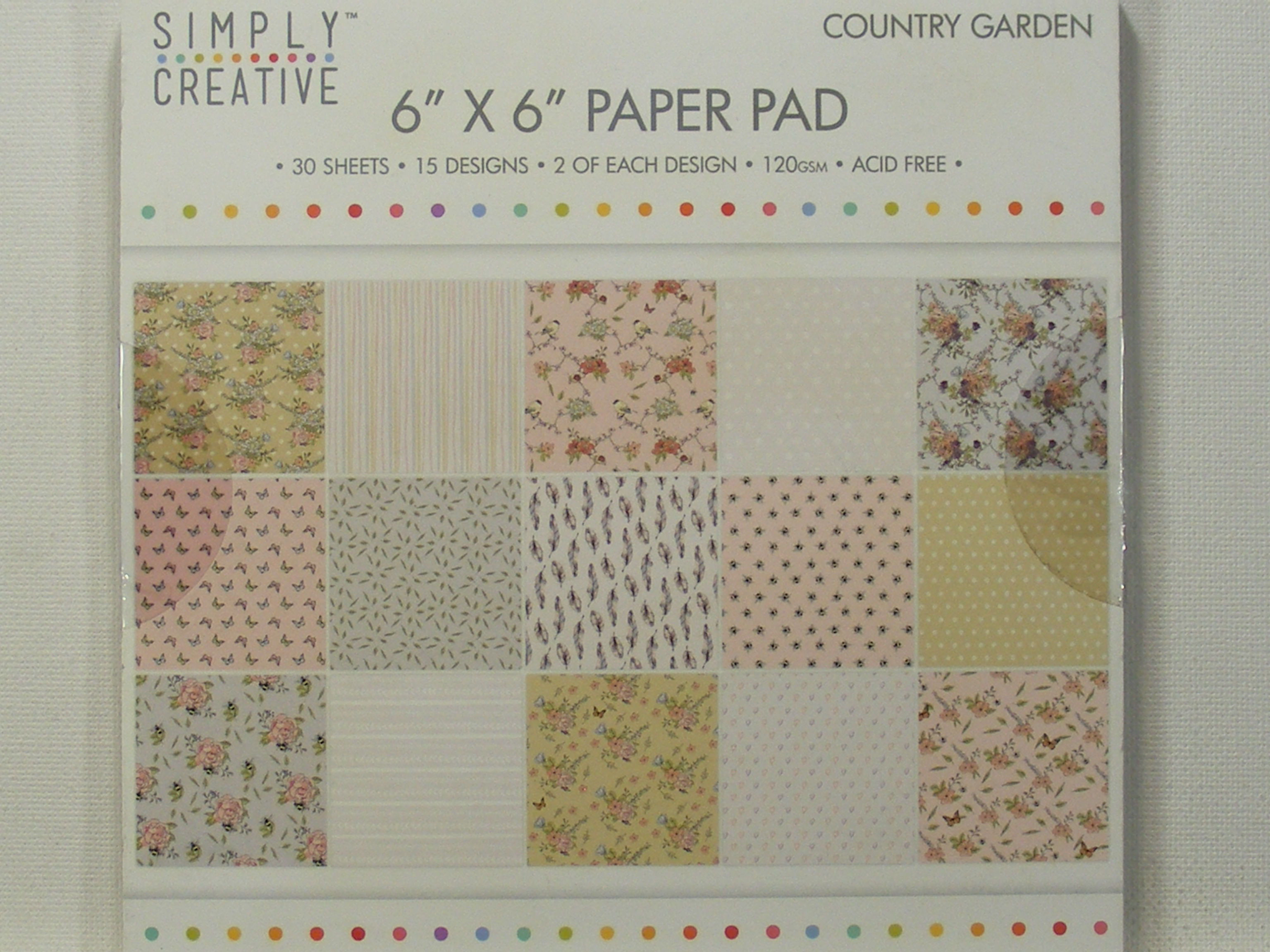 Simply Creative - Country Garden 6" x 6" Paper Pad