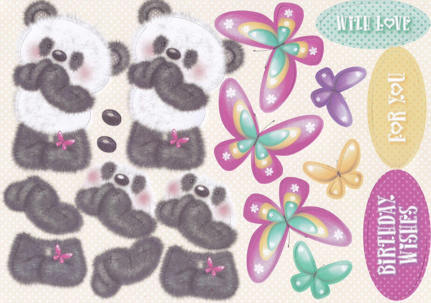 Kanban - Kanbear Amanda Decoupage Topper