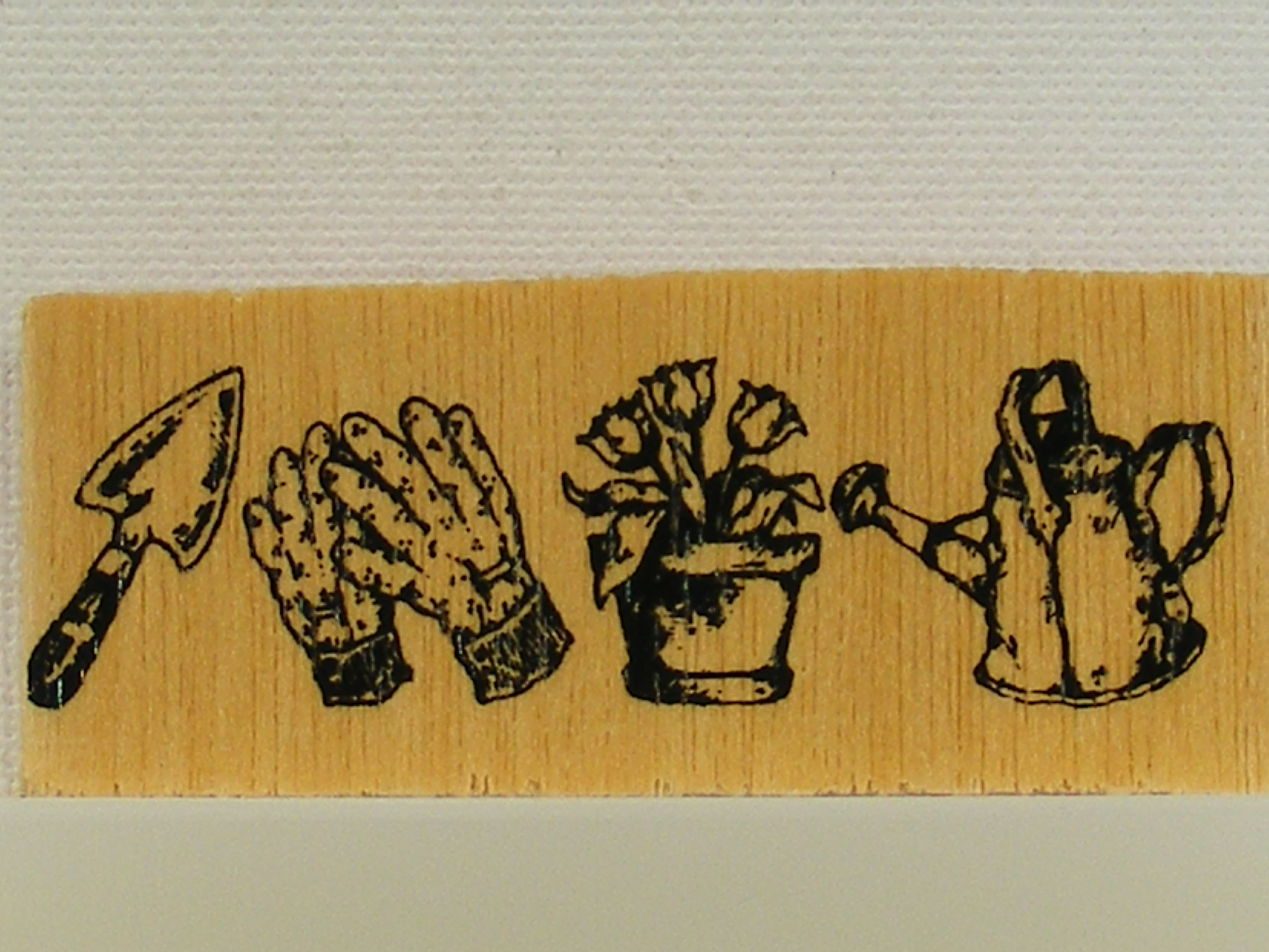 Unbranded - Gardening Tools Wood & Foam Mounted Rubber Stamp