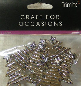Trimits - Crafts For Occasions - Silver Glitter Christmas Trees
