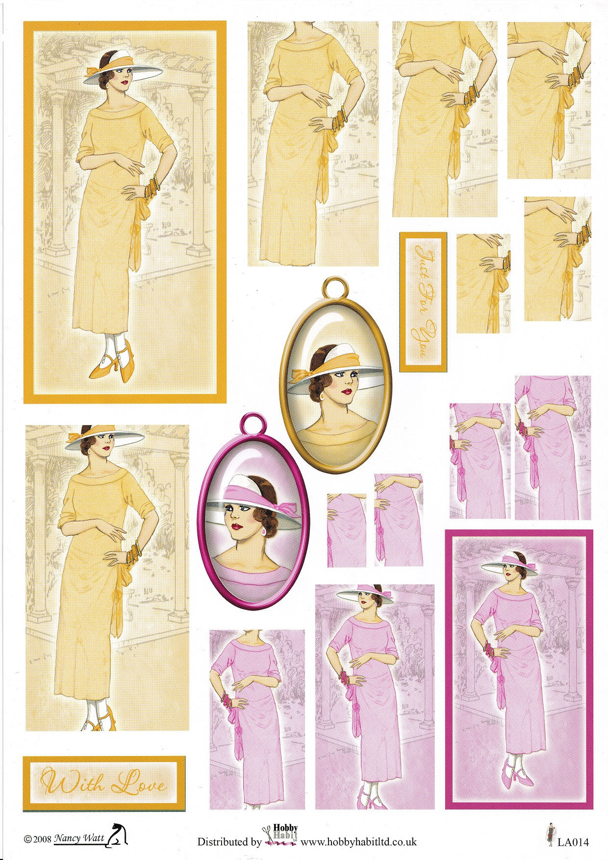 Hobby Habit Decoupage Sheet - Deco Lady