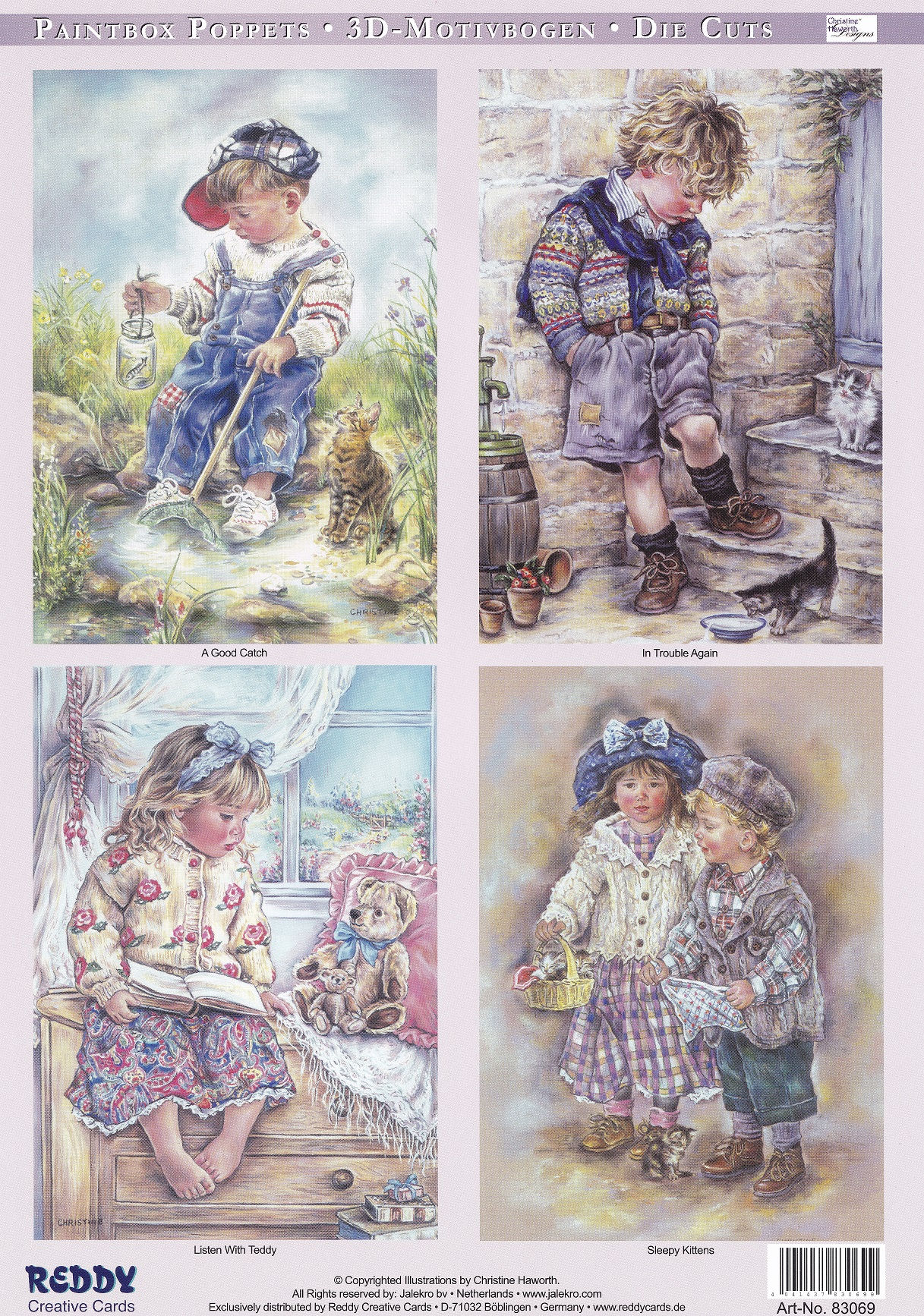 Reddy Creative Cards - Paintbox Poppets Topper Sheet