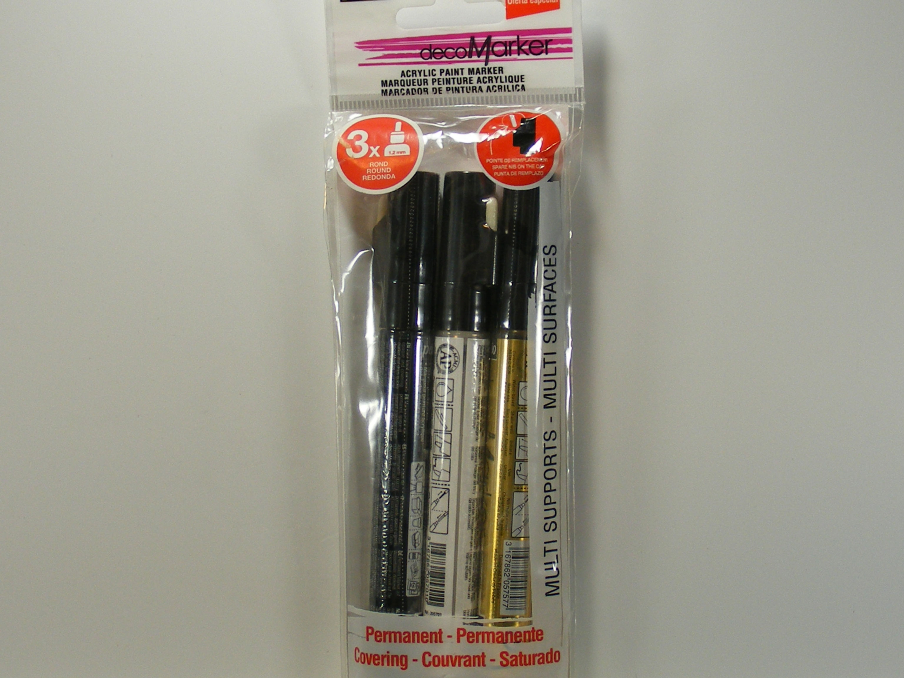 Pebeo - Deco Acrylic Paint Markers - 3 Pack.