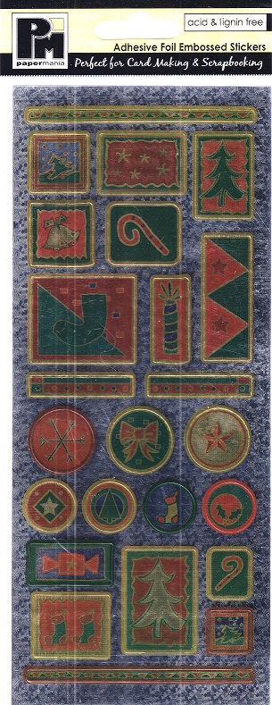 Papermania - Christmas Selection Foil Embossed Stickers