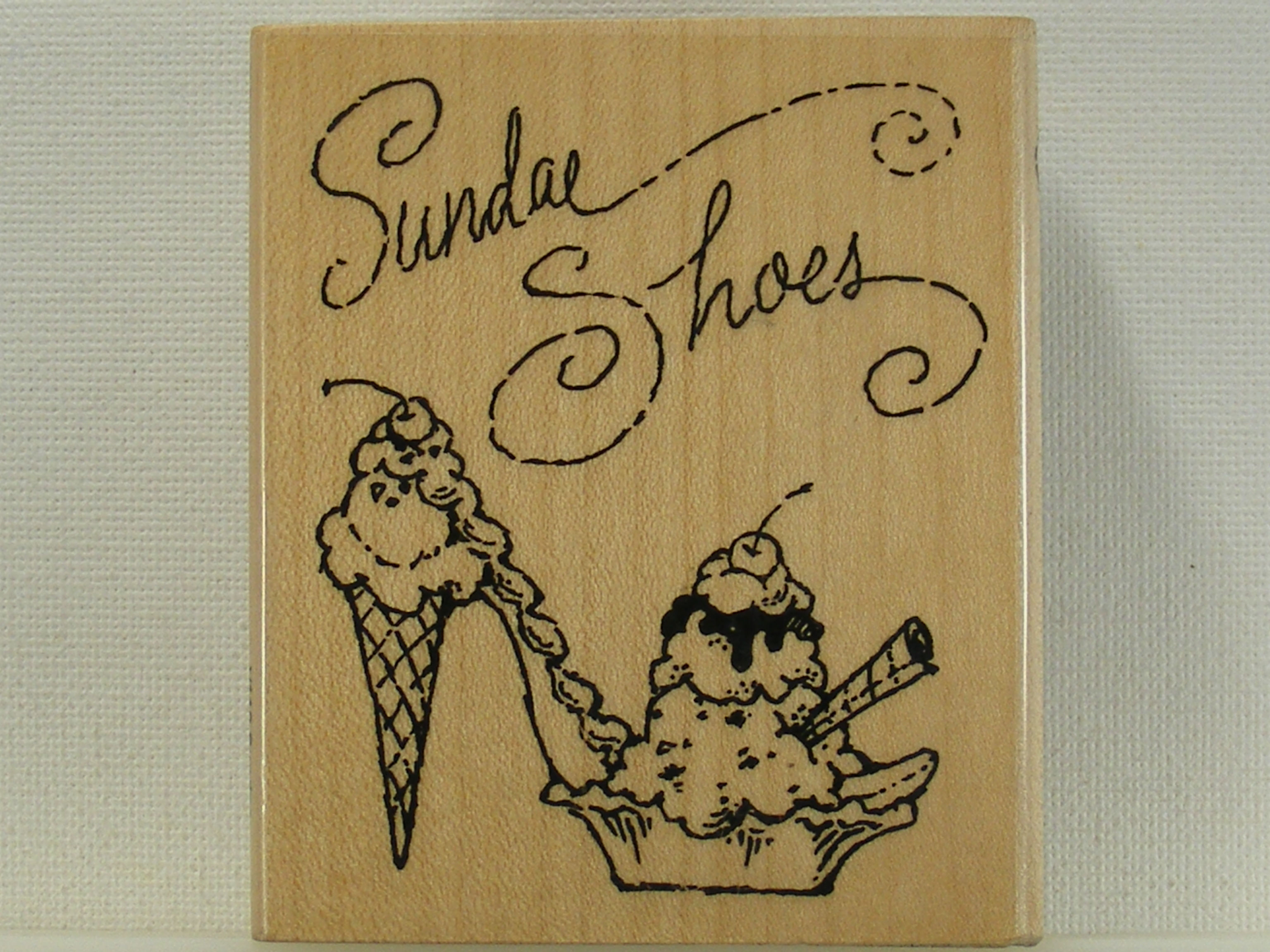Stampendous! - Sundae Shoes Wood Mounted Rubber Stamp