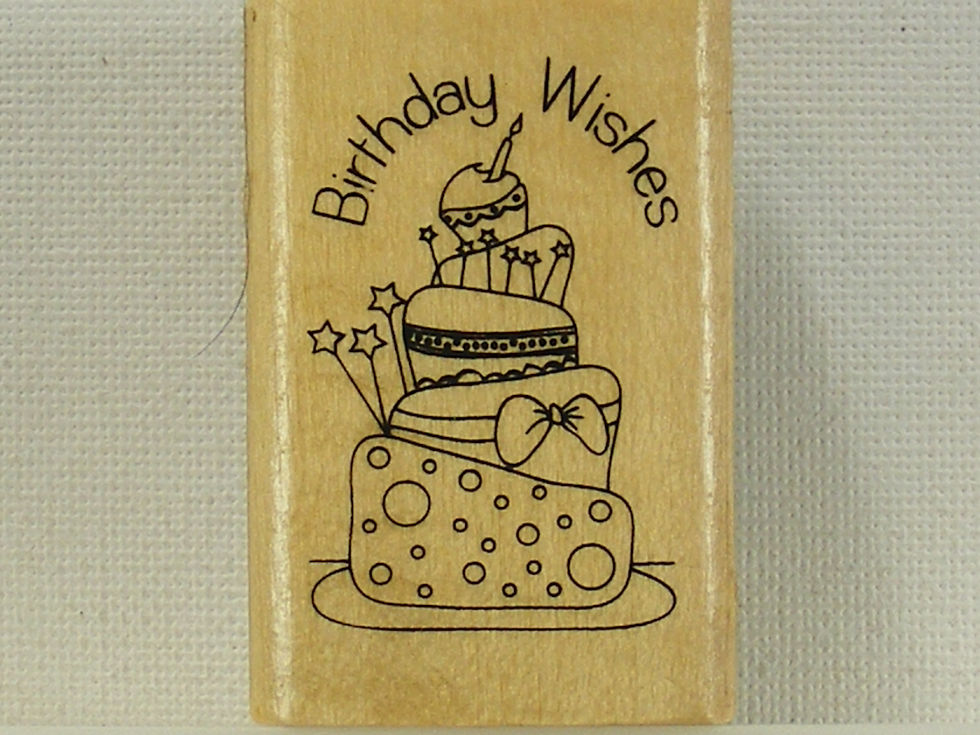 Anita's - Birthday Wishes Wood Mounted Rubber Stamp