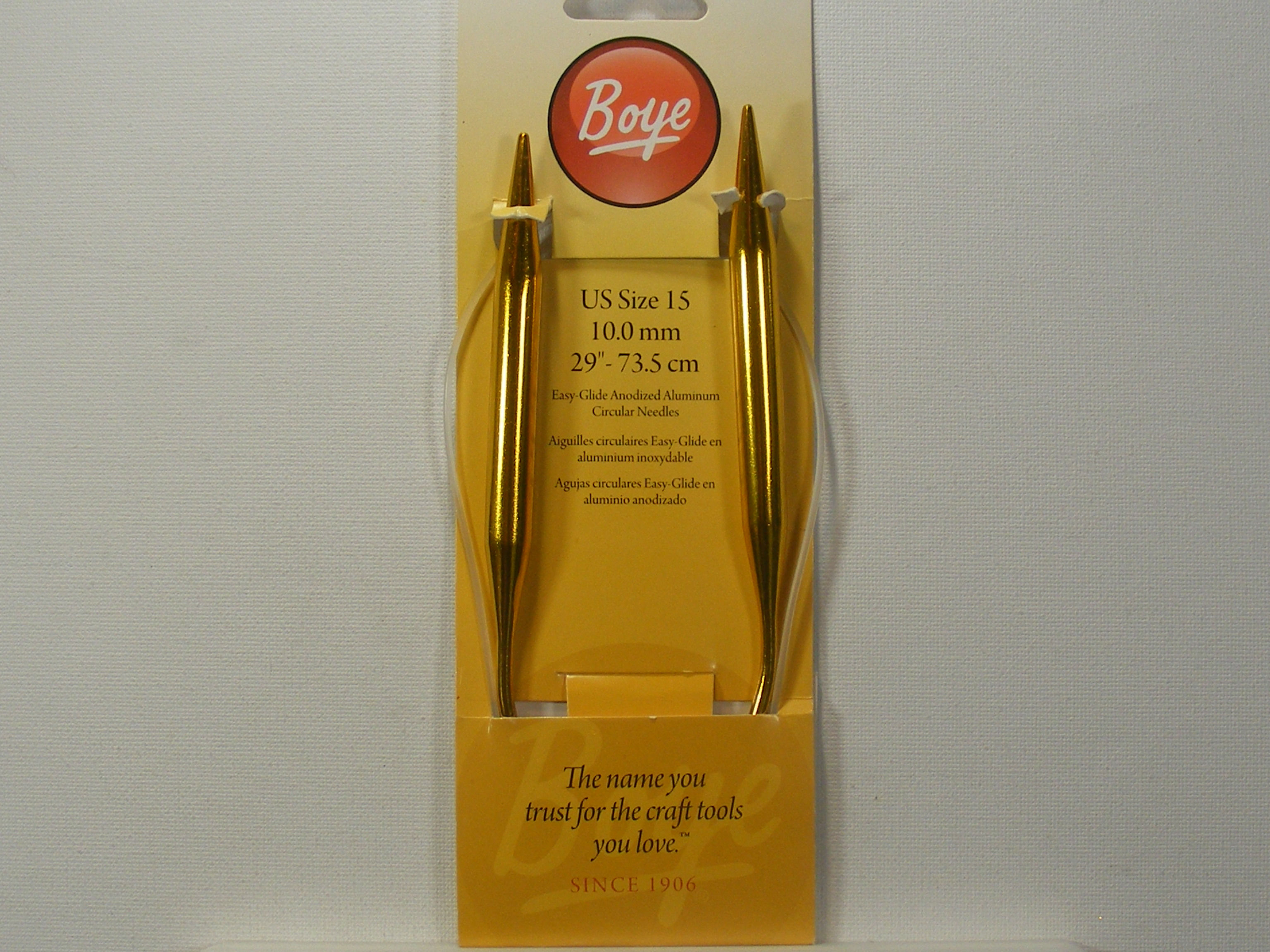 Boye Circular Aluminum Knitting Needles 29"-Size 15/10mm.