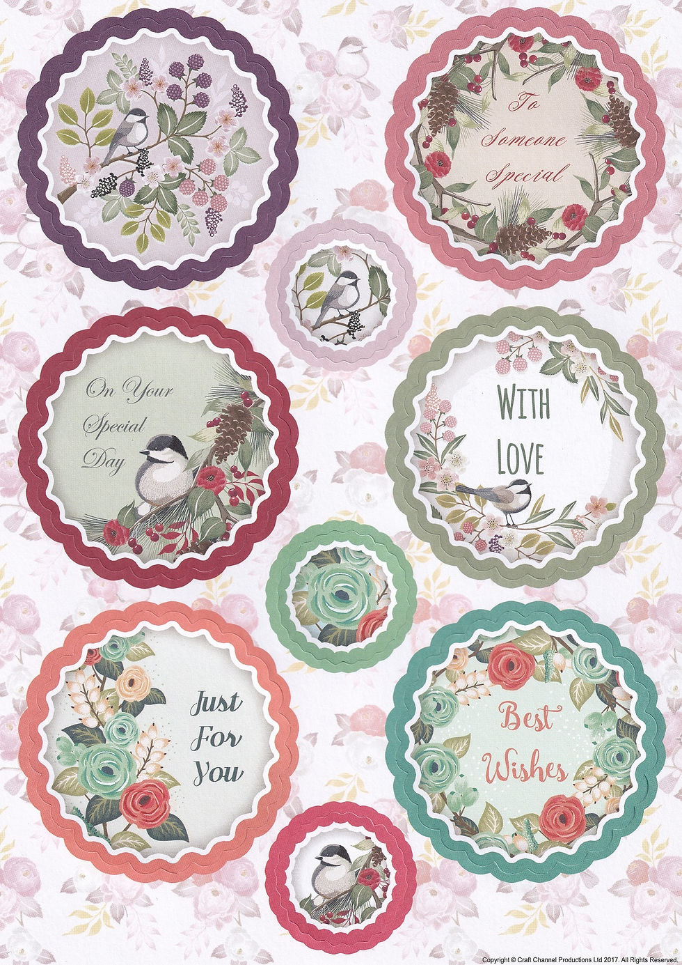 Create & Craft - Bird Song Topper Sheet