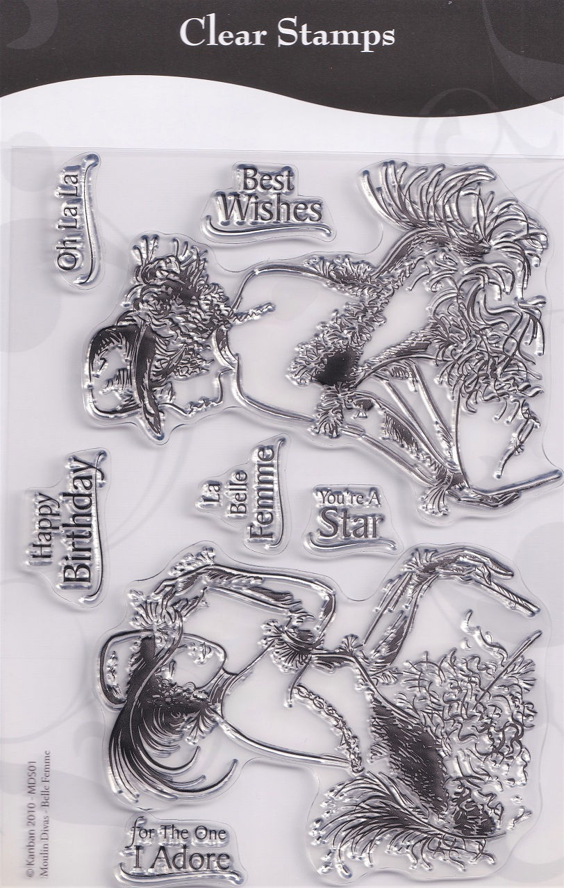 Kanban - Moulin Divas Belle Femme Clear Acrylic Stamp Set.
