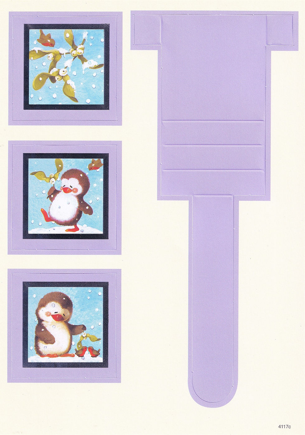 Kanban - Penguin Mini Card Base & Toppers (Lilac)