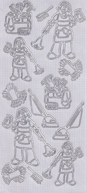 Peel Off Sheet - Housework (Silver)