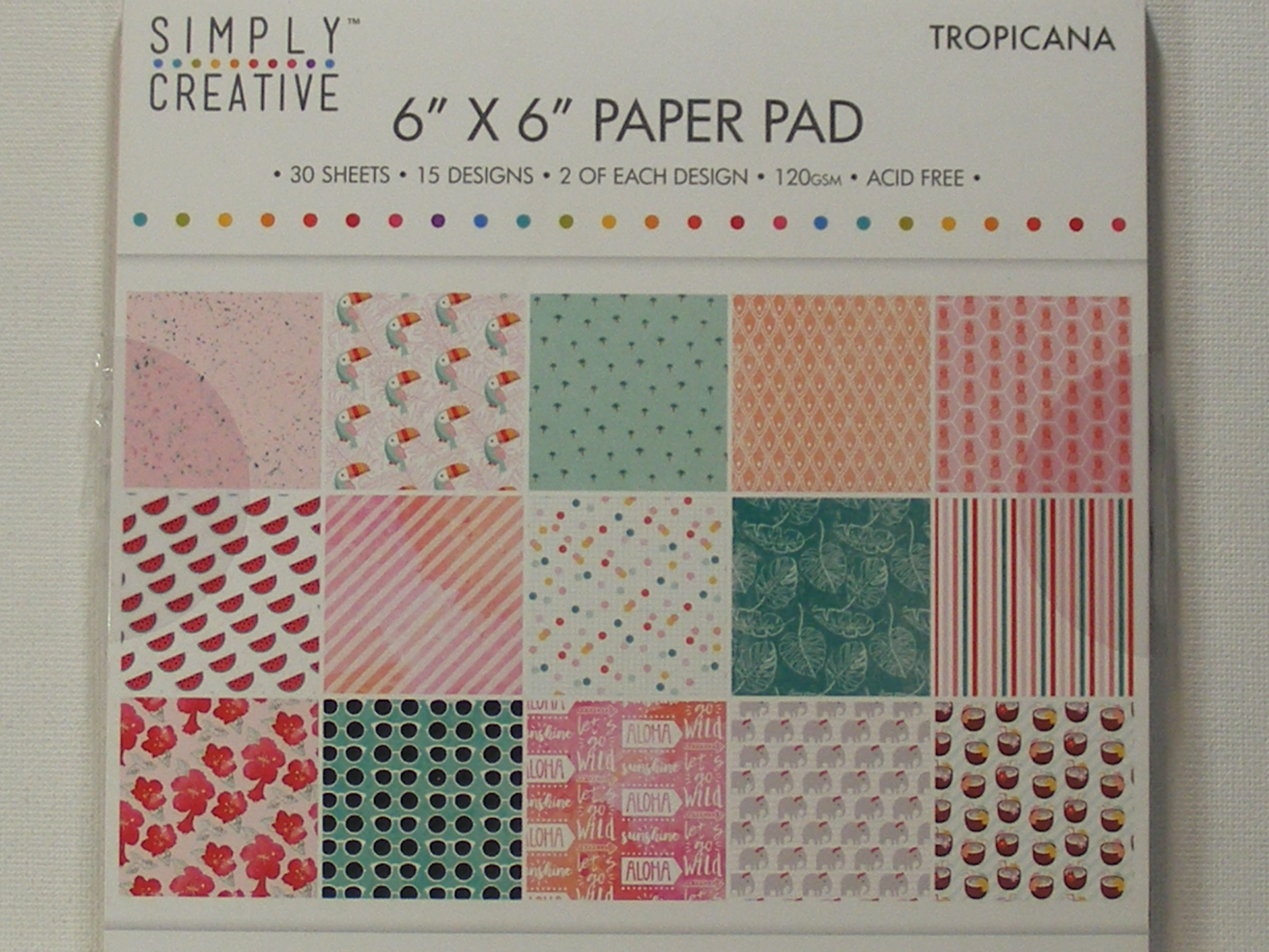 Simply Creative - Tropicana 6" x 6" Paper Pad