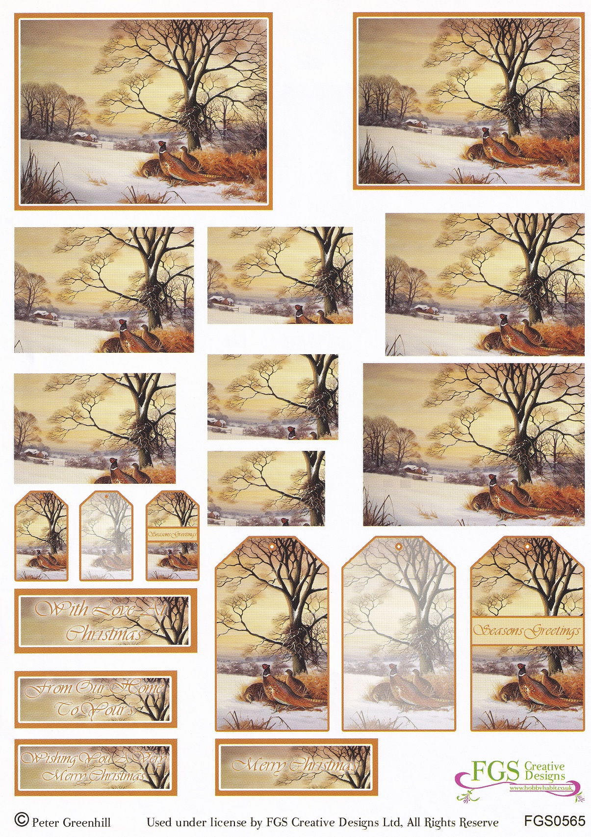 FGS Creative Designs - Christmas Decoupage sheet