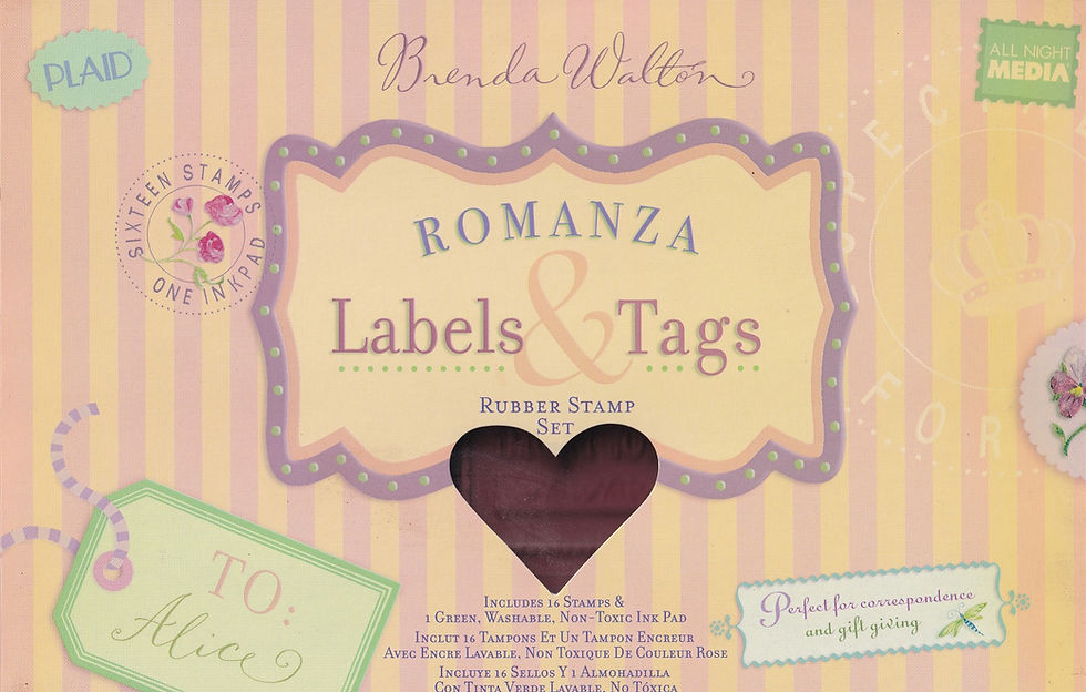Plaid - Brenda Walton - Romanza Labels & Tags Rubber Stamp Set.