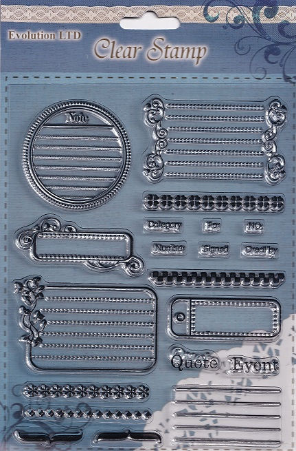 Evolution Ltd - Clear Acrylic Stamp Set - Journal Embellishments 2 (20 Pieces)