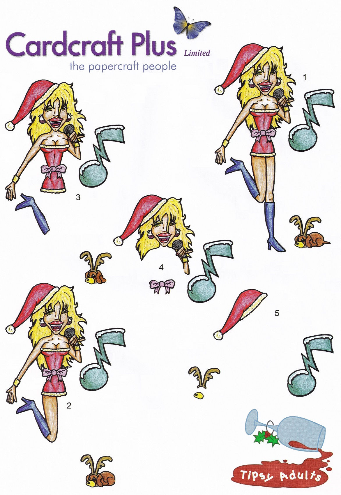 CardCraft Plus - Tipsy Adults Decoupage Sheet