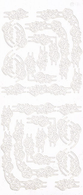 Peel Off Sheet - Decorative Borders & Corners (White)