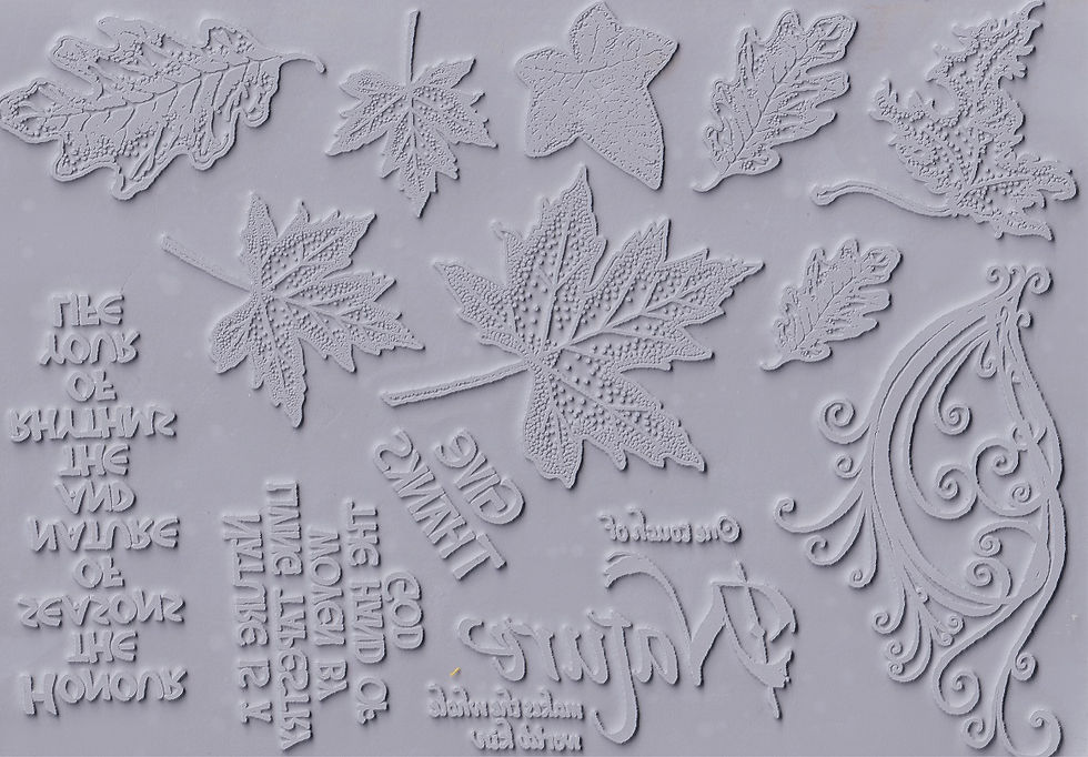 Thumbnail: Creative Expressions - Autumn Foliage Unmounted Rubber Stamps