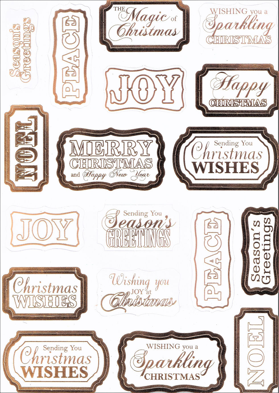 Kanban - Colour & Craft Christmas Sentiments (Gold)