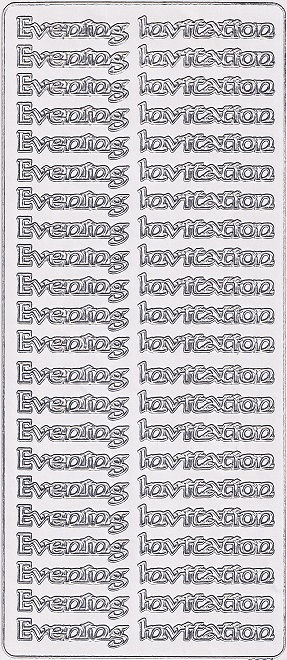 Peel Off Sheet - Evening Invitation (Silver On Ivory)