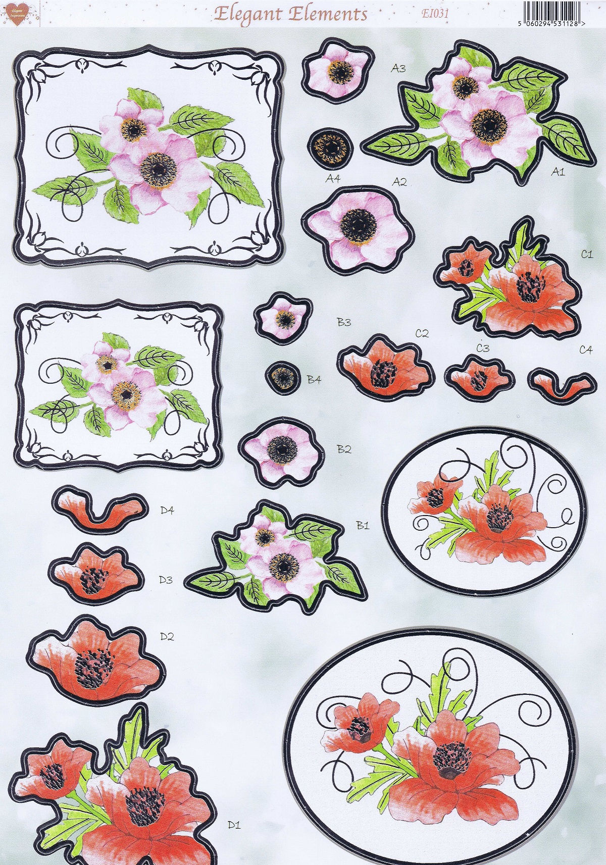 Elegant Elements - Floral Decoupage