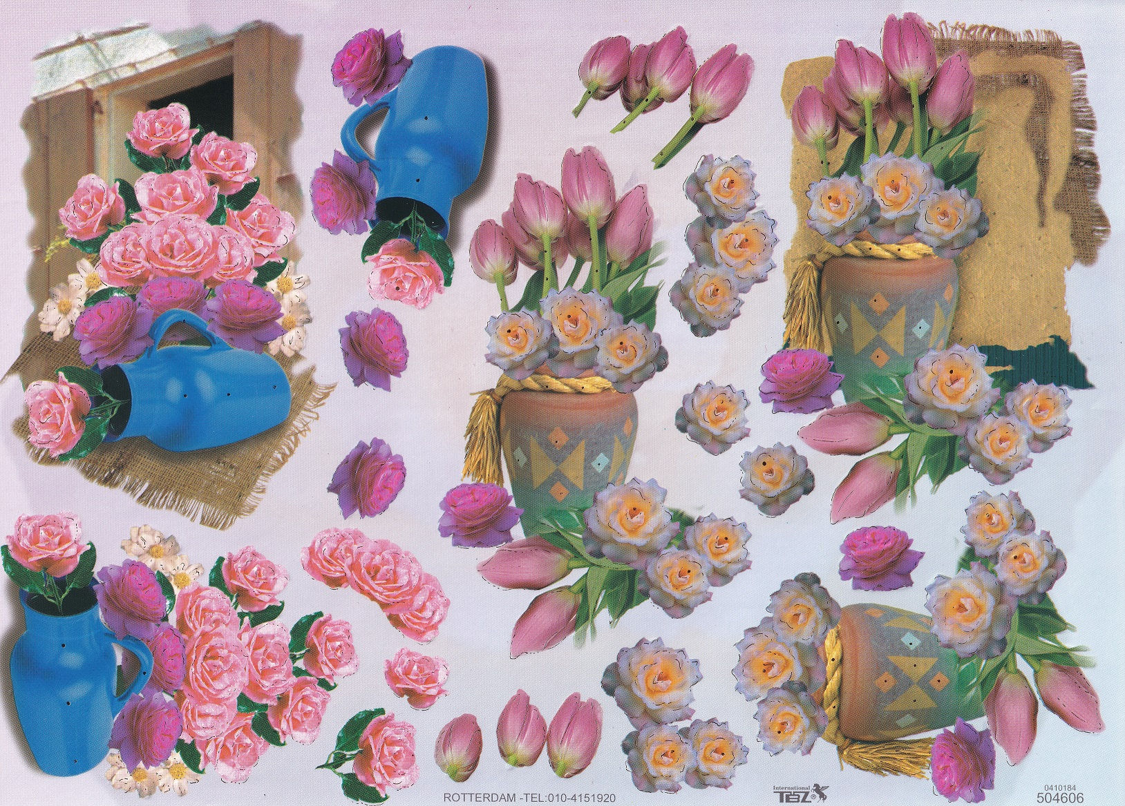 TBZ International - Floral Decoupage Sheet.