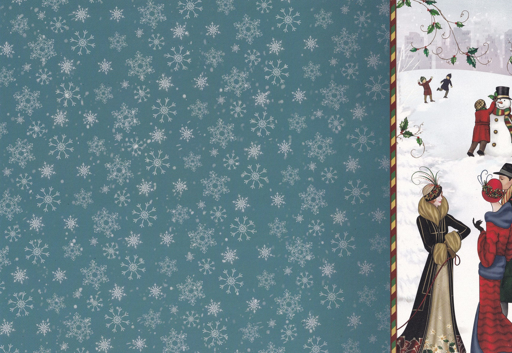 Hunkydory - Art Deco Christmas A4 Background Card