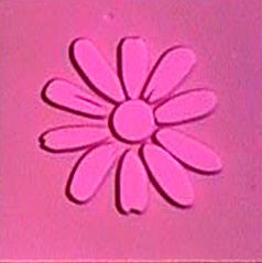 Unbranded - Solid Flower Design Pink Foam Mounted Rubber Stamp