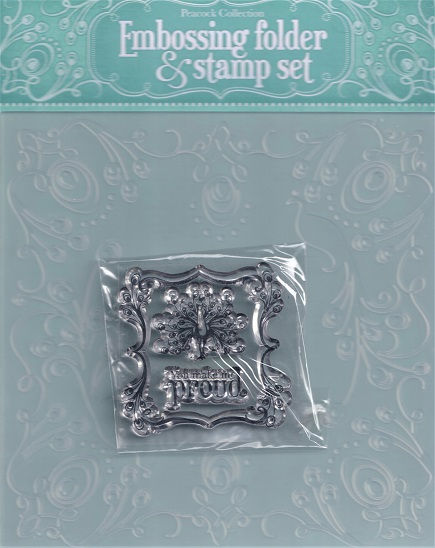 Simply Cards - Peacock Collection Embossing Folder & Stamp