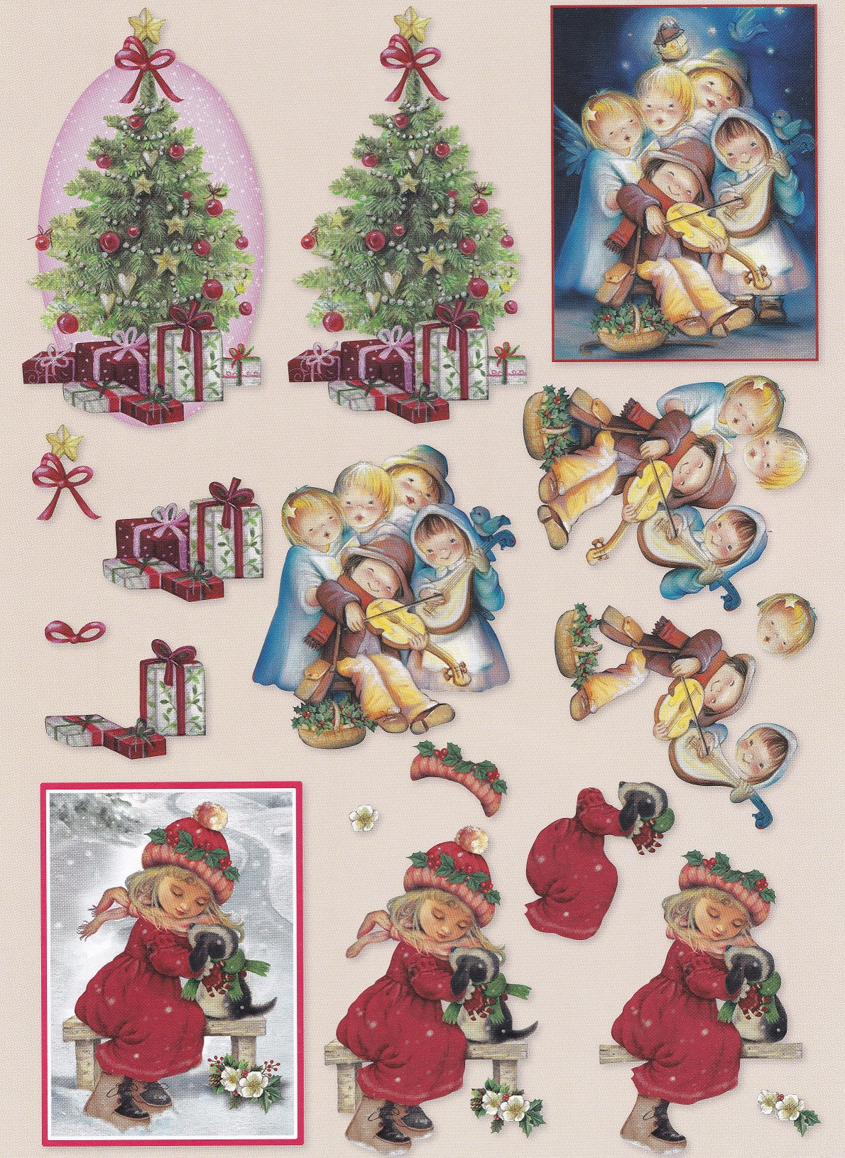 Studio Light - 3D Non-Die-Cut Christmas Decoupage Sheet