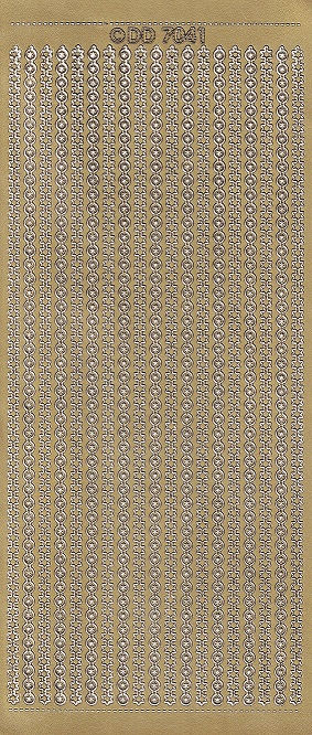 DD - Peel Off Sticker Sheet - Borders (Gold)