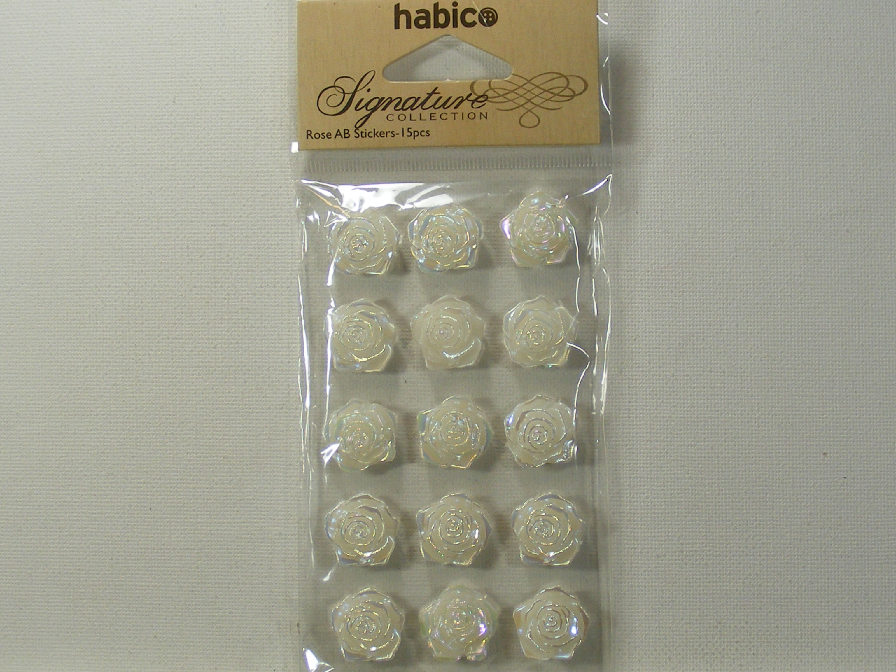 Habico - Signature Rose Stickers - White