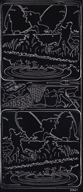 Peel Off Sheet - Gone Fishing (Black)